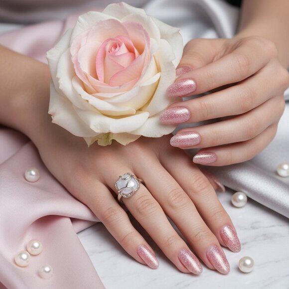 π S925 Sterling Silver Adjustable Baroque Pearl Statement Ring Elegant Design - Picture 10 of 14